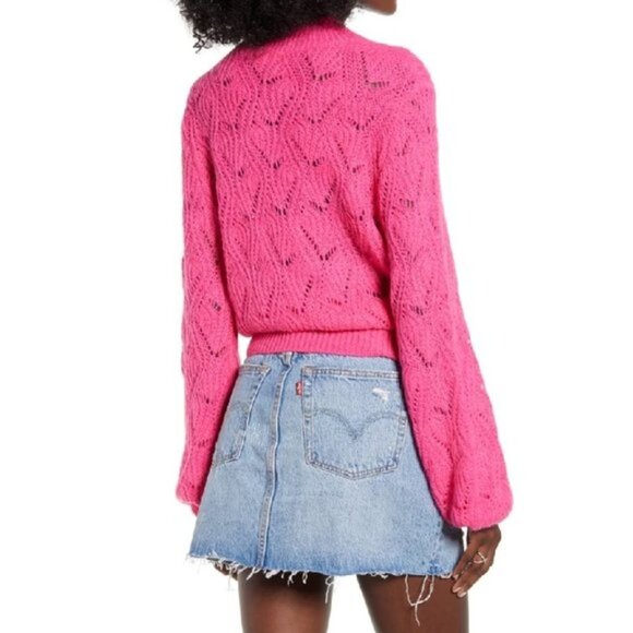 Astr The Label Pointelle Sweater - Picture 2 of 7